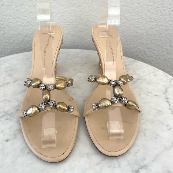 Giuseppe Zanotti Y2K Studded Wedge Sandals Size 41 - Picture 3 of 16